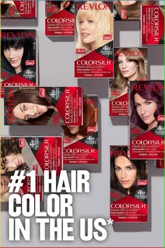 Revlon ColorSilk™ is the #1 hair color in the US.* Get 100% gray coverage   radiant, salon-quality color right at home. Leaves hair in better condition than before. Ammonia-free.** Keratin-infused. *Revlon Consumer Products Corporation’s calculation based in part on data reported by Circana, LLC, through its OmniMarket Service of Total US Multi-Outlet for Women’s Hair Coloring Category for the 52-week period ending 3-24-2024 using Revlon’s custom definitions.**Formulated without adding Ammonia