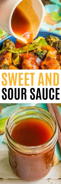 this sweet and sour sauce is made with broccoli