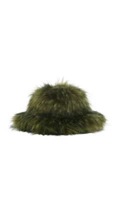 Soft faux fur bucket style SMALL Inner circumference 23" Height 6" Brim measures approx 3" in length We recommend using a soft tape measure around your head to determine your size in the hat. Model is wearing size SMALL May be slight variation in fur color Materials and Care 100% Polyester Dry clean only ALL HATS ARE FINAL SALE / FOR SIZE EXCHANGE OR STORE CREDIT ONLY Hat Model, Fur Bucket, Faux Fur Bucket Hat, Fur Bucket Hat, Bucket Light, Body Accessories, Green Fur, Future Wardrobe, Emerald Isle