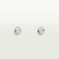 CRB8301213 - Diamants Légers earrings XS - White gold, diamonds - Cartier Cartier Earrings, Cartier Necklace, Earrings White Gold, Oval Diamond Engagement, Gold Line, White Gold Earrings, Earrings White, Small Earrings, Love Ring