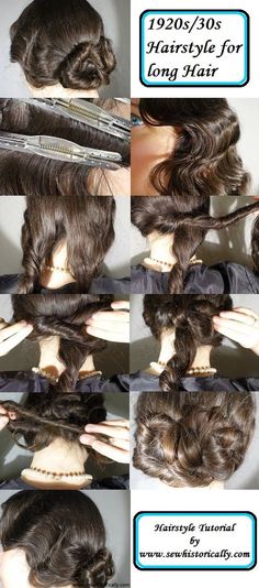 Retro Mens Hairstyles, 1920s Long Hair, 20s Hair, Long Hair Princess, Vintage Hairstyles Tutorial, Jordans Retro