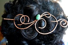 Copper hair slides with green Aventurine ston, Hair fork, Hair slide, Metal hair clip, Women's accessories, Rustic hairpin, Gift for her. FREE SHIPPING. Hairpin is made of recycled copper wire and natural ston-green Aventurine. Thanks for stopping by and don't forget to check my other items. Jewelry Magic, Hair Slides, Hair Fork, Metal Hair Clips, Metal Hair, Hair Slide, Copper Hair, Butterfly Hair, Metallic Hair