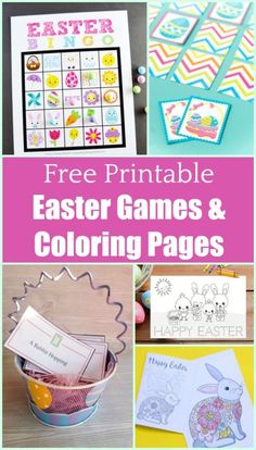 free printable easter games and coloring pages