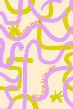 an image of a pattern with words written in pink and yellow on the bottom right corner