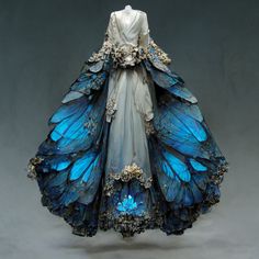 Dresses Butterfly, Butterfly Outfit, Gowns Elegant, Fantasy Dresses, Gowns Prom, Fantasy Gowns, Fairytale Dress, Fantasy Costumes, Ball Gowns Prom