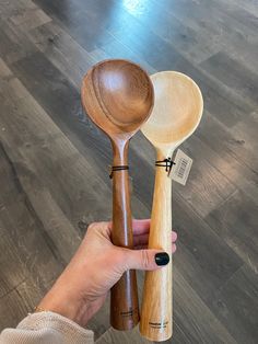 12" H when standing Available in Natural or Walnut Food Safe Hand wash only Acacia Wood, Spoons, Food Safe, Hand Washing, Hand Carved, Walnut, Hand Wash, Carving, Wood