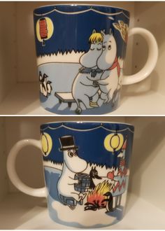 two mugs with the same image on them