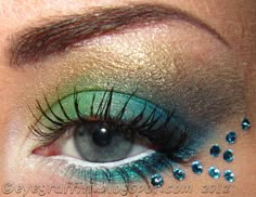 Maquillaje Smokey Eyes, Mermaid Eye Makeup, Trucco Smokey Eye, Carnaval Make-up, Mermaid Eyes, Eye Makeup Ideas