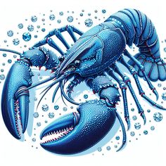 Diamond painting of a realistic blue lobster with intricate details and shading Lobster Drawing, Blue Lobster, Lobster Design, Monkey Wrench, Old School Tattoo Designs, Diamond Pen, Art Creativity, Diamond Painting Kits, Tackle Box