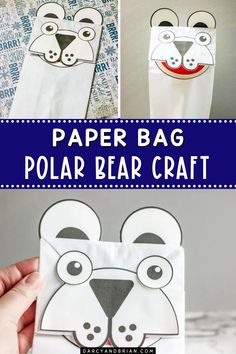 Bring the Arctic to your home with our Paper Bag Polar Bear Craft! This easy and creative activity uses a paper bag and simple materials to create an adorable polar bear that can be used for imaginative play or as a decoration. Children will enjoy practicing their cutting, gluing, and drawing skills while learning about these amazing arctic animals. It's a great way to incorporate winter themes into crafting and spend quality time together as a family. Arctic Animals Crafts, Winter Animal Crafts, Zoo Animal Crafts, Easy Winter Crafts, Polar Bear Craft, Winter Crafts Preschool, Bear Craft, Polar Animals, Bear Crafts