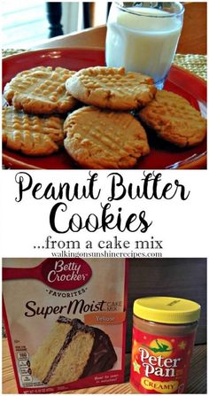 peanut butter cookies from a cake mix