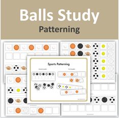 the sports patterning book with balls and numbers