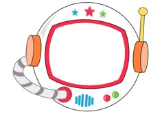 an image of a plate with headphones on it and stars in the background for text