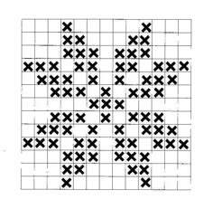 an old cross pattern is shown in black and white