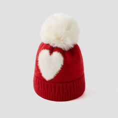 Wool Hat Knit, Knitted Hat, Made In China, Knitted Hats, Heart Shapes, China, Wool, Hats, Free Shipping