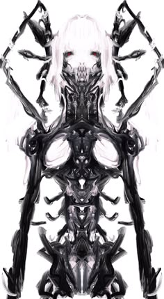 an abstract image of some kind of creature with many arms and legs in the air