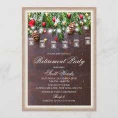 an elegant christmas party with mason jars and pine cones