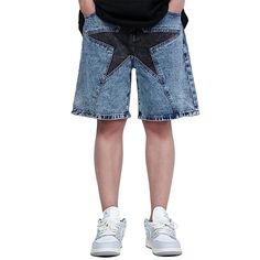 Elevate your street style with our Street Star Denim Shorts. Crafted with high-quality denim, these shorts will add an edge to any outfit. Their comfortable fit and versatile style make them a must-have for the fashion-forward. Make a statement in these exclusive shorts, perfect for the urban fashionista. Features: -90% Cotton -Solid Color -Super Soft Fabric -Star -Regular fit -Street style Fabric Star, Fabric Stars, Free Socks, Free Bracelet, Fashion App, The Urban, Versatile Style, Soft Fabric, Soft Fabrics