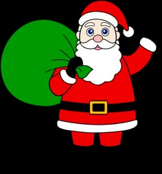 a santa clause holding a green christmas tree