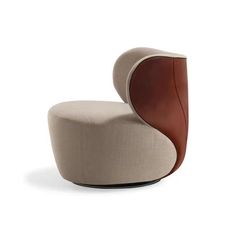 the modern chair is made from fabric and leather