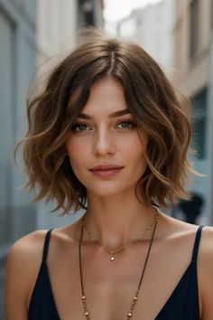 Shaggy Fall Hair, Midi Bob Haircut, Long Shaggy Bob, Pixie Bob Hairstyles, Cyberpunk Female, Wavy Bob Haircuts, Textured Haircut, Shaggy Bob, Wavy Bob