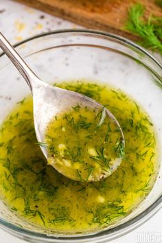 Savory lemon dill vinaigrette is perfect on pastasaladas a lemon dill chicken marinadesalmon marinade or a lemon vinaigrette dressing. Lemon Dill Chicken, Lemon Vinaigrette Dressing, Dill Chicken, Salad Dressing Recipes Healthy, Pasta Salad Dressing, Vinaigrette Recipe, Salad Dressing Recipes Homemade