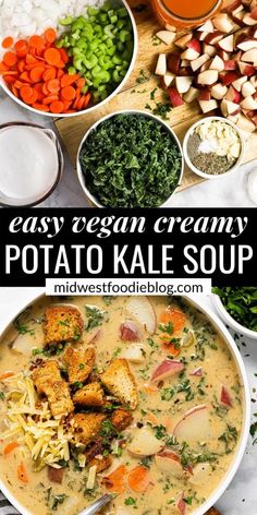 this creamy vegan potato kale soup is the perfect way to enjoy it