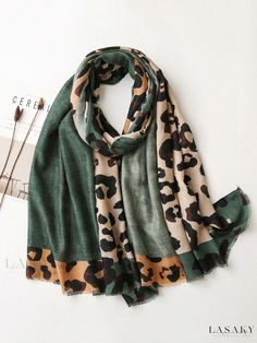 Lasaky - Leopard Pattern Scarf for Women's Fashion Larger Size Fashion, Leopard Print Scarf, Scarf For Women, Fashion Catalogue, Patterned Scarves, Fashion Materials, Long Scarf, Styl Vintage, Scarf Print