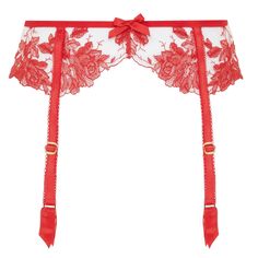 Garter belt AGENT PROVOCATEUR Elvie Red Sand, Agent Provocateur, Satin, Red