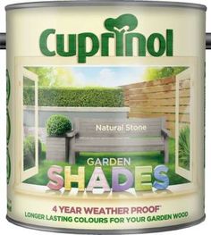 a can of cupinol silver birch garden shades