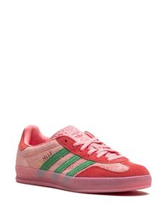 Adidas Gazelle Indoor "Semi Pink Spark/Preloved Scarlet" Sneakers - Farfetch Adidas Gazelle Indoor, Mode Shoes, Look Adidas, Sneakers Pink, Rubber Shoes, Dolce E Gabbana, Boot Pumps