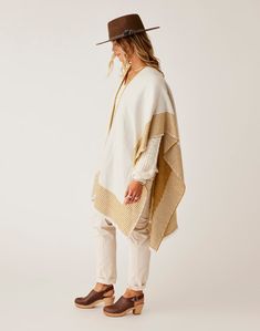 The Poncho that completes, and better yet, matches, every outfit in your closet. Reverse from a light grey to a darker heather grey. This poncho is what it means to be stylish yet effortless. Beige Poncho For Layering, One Size Beige Poncho For Layering, Chic Beige Poncho For Fall, Casual Cream Poncho For Fall, Beige Poncho For Spring Layering, Oversized Beige Poncho For Fall, Oversized Beige Shawl Poncho, Oversized Casual Beige Poncho, Casual Oversized Beige Poncho