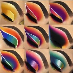 Pride Looks, Eye Shadow Ideas, Shadow Ideas, Make Up Designs, Mekap Mata, Dramatic Eye Makeup