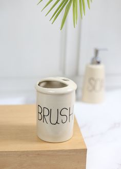 Organize your bathroom with our stylish and practical Brush - Brush Holder. Keep your toothbrush, razors, and other grooming tools neatly stored in one place. Our high-quality ceramic ensure durability and easy cleaning. Elevate your bathroom decor with our functional and chic brush holder accessories. 
 Handle with care. May chip or break on impact. Dishwasher Safe. Don't scrub with steel wool. Leaving stains longer may cause discolouration. 
 Size:   4*3.5 inch 
 No of pieces in one set : 1 (ONE) 
 Material :  Ceramic 
 Delivery: Delivery within 5-7  business days from the date of your order. 
 Price is inclusive of 12% GST. 
 Product Note: This is a handmade product and slight variation in the product is inevitable Our Product is designed with meticulous attention to detail, crafted to Organize Your Bathroom, Steel Wool, Grooming Tools, Brush Holder, One Set, Easy Cleaning, Brushing Teeth, Bathroom Decor, Dishwasher Safe