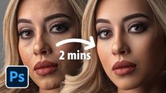 two women's faces are shown with the same size as their lips and eyebrows