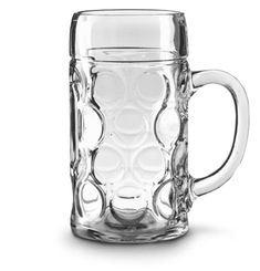 a glass mug with bubbles on it