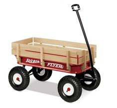 Wooden Wagon: All-Terrain Steel & Wood Wagon | Radio Flyer Radio Flyer Wagon, Wooden Stake, Best Wagons, Kids Wagon, Wood Wagon, Radio Flyer Wagons, Toy Wagon, Folding Wagon, Radio Flyer