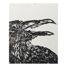 a black and white drawing of a bird