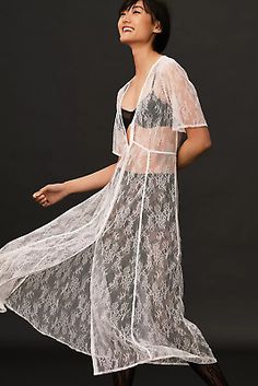 Great Shopping NWT ANTHROPOLOGIE SHEER LACE BUTTONDOWN DRESS size M, Women's Dresses Cotton Pullover, Ruffled Maxi Dress, Sheer Lace, A Line Skirts, Pullover Styling, Clothes For Sale, Lace Dress, Anthropologie, Slip Dress