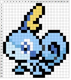 an image of the pixelo from pokemon's pikachu cross stitch pattern