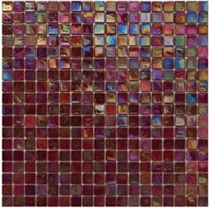 an abstract mosaic tile design in red and purple