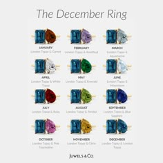 Combine two Birthstones and create your personal Toi et Moi Birthstone Ring by selecting one of 12 different Birthstones. September Birthstone Ring, December Birthstone Ring, September Birthstone Rings, Emerald Blue, Birthstone Rings, Yellow Stone, September Birthstone, December Birthstone, Birth Month