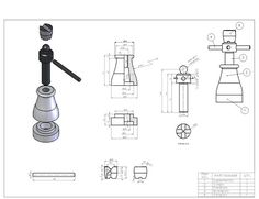 the drawing shows how to draw an object with pencils and paper, including a tripod