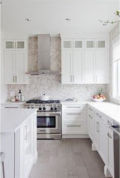 the kitchen is clean and ready for us to use in its new owner's home