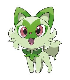 a green cat with big eyes and a bow around it's neck is standing in front of a white background