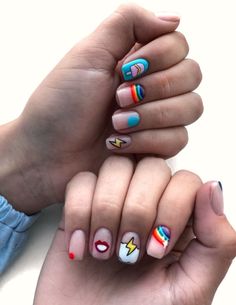 Draw Nails, Acrylic Nails Designs, Funky Nail Art, Minimalist Nail Art, Short Acrylic, Kawaii Nails, Short Acrylic Nails Designs, Minimalist Nails