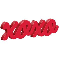 the word xoxo is made up of red letters