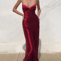 lovingdress on Storenvy Red Satin Dress, Dresses Elegant, Satin Gown, Red Satin, Evening Dresses Long, Looks Style, Evening Dresses Prom, Fancy Dresses, Satin Dresses