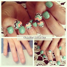 Chevron nail design. Chevron Nail Designs, Nail Care Products, Chevron Nails, Branded Content, Nail Supplies, Cool Nail Designs