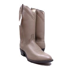 Brand New! Genuine Leather Taupe Gray Western Boots Made In Usa Crafted With Pride Size. 10.5 Ee Western Style Gray Taupe Genuine Leather, Decorative Stitching, Pull Up Tabs, Leather Soles, Rubber Heels . Shaft 13" From Arch . Heel. 1.75" Measurements R Approx And Can Be Interpreted Diff Where Measurements Colors May Not Be Exact Due To Lighting Or Ur Screen Please Review Measurements Before Purchasing Pride Shoes, Man Crafts, Decorative Stitching, Boot Brands, Western Cowboy Boots, Rubber Heels, Pull Up, Grey Fashion, Western Style